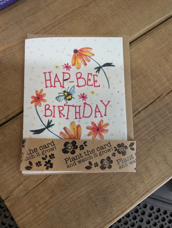 Hap bee Birthday seeded card