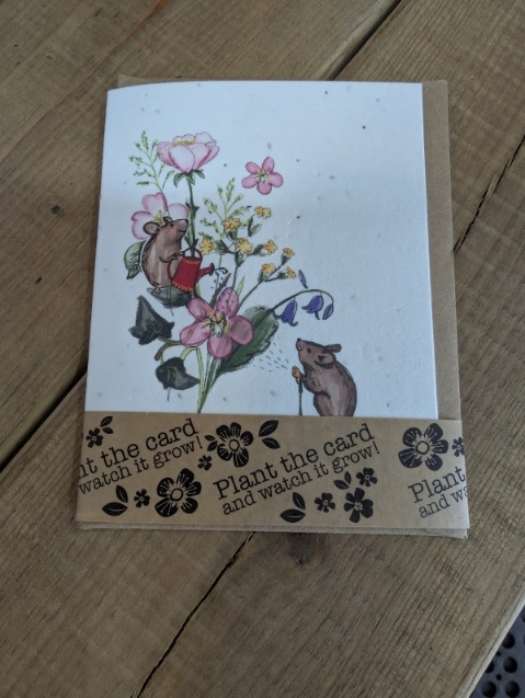 Hedgerow garden seeded card