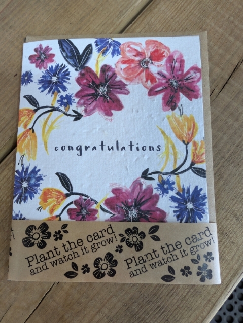 Congratulations seeded card